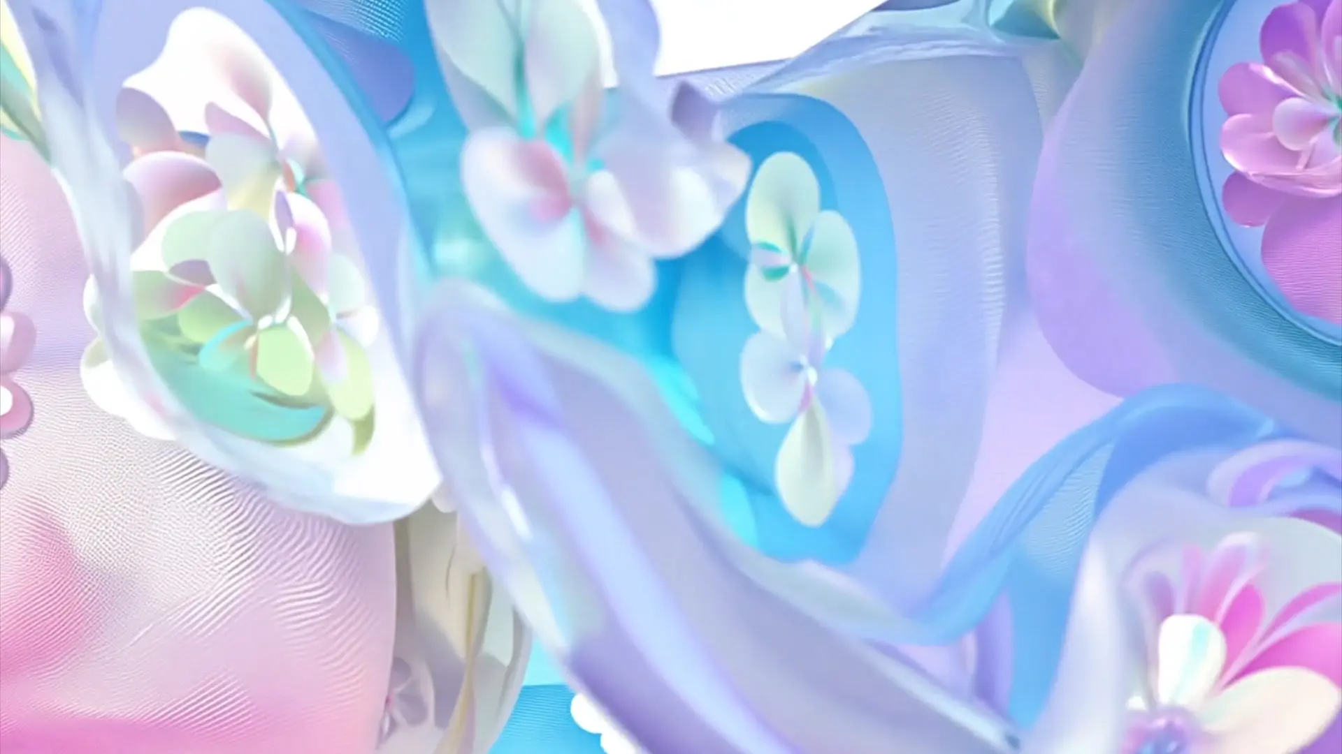 Pastel Flowers Professional Stock Video Background for Title Animation